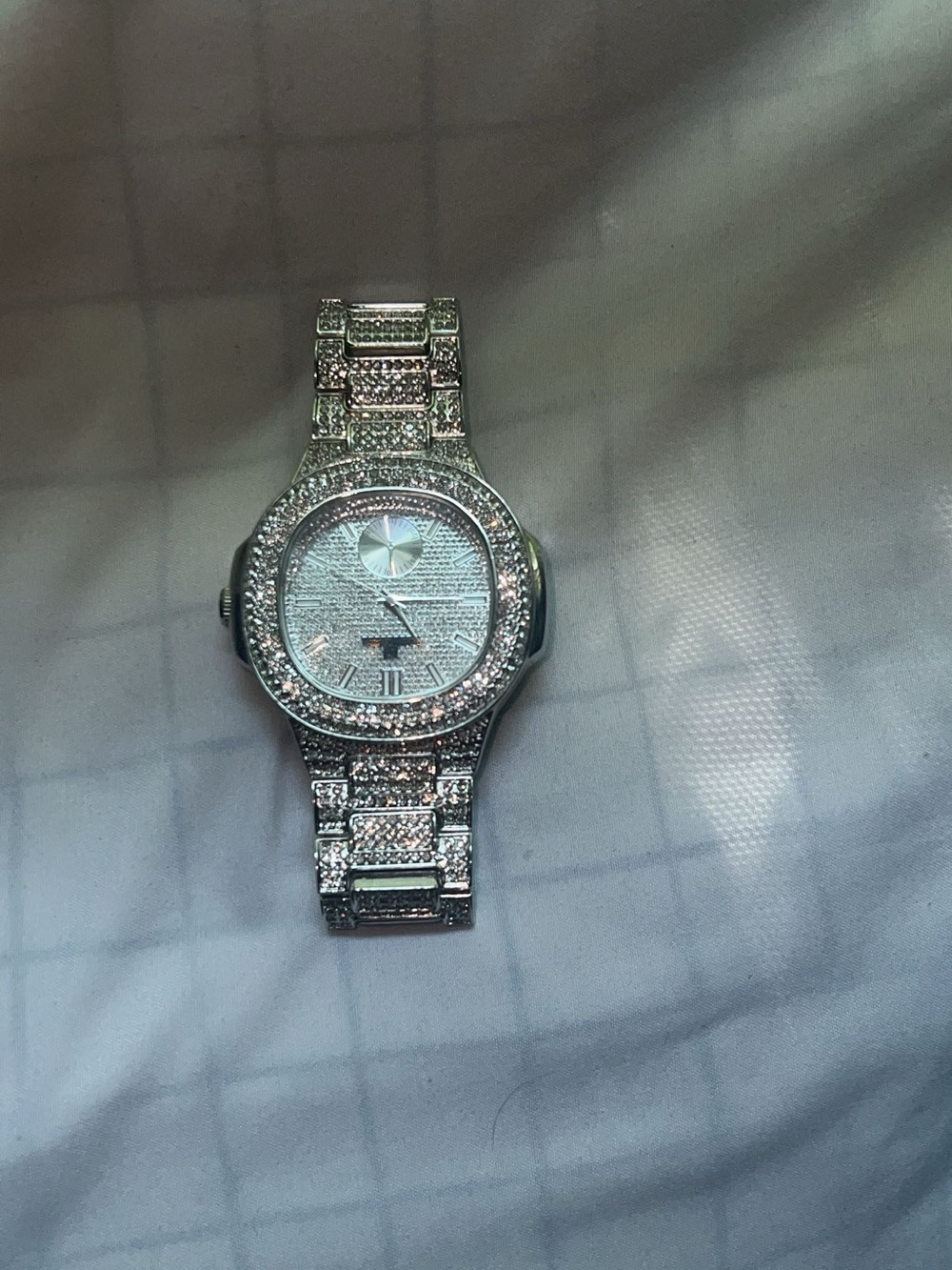 Silver Crystal Accent Women's Watch
